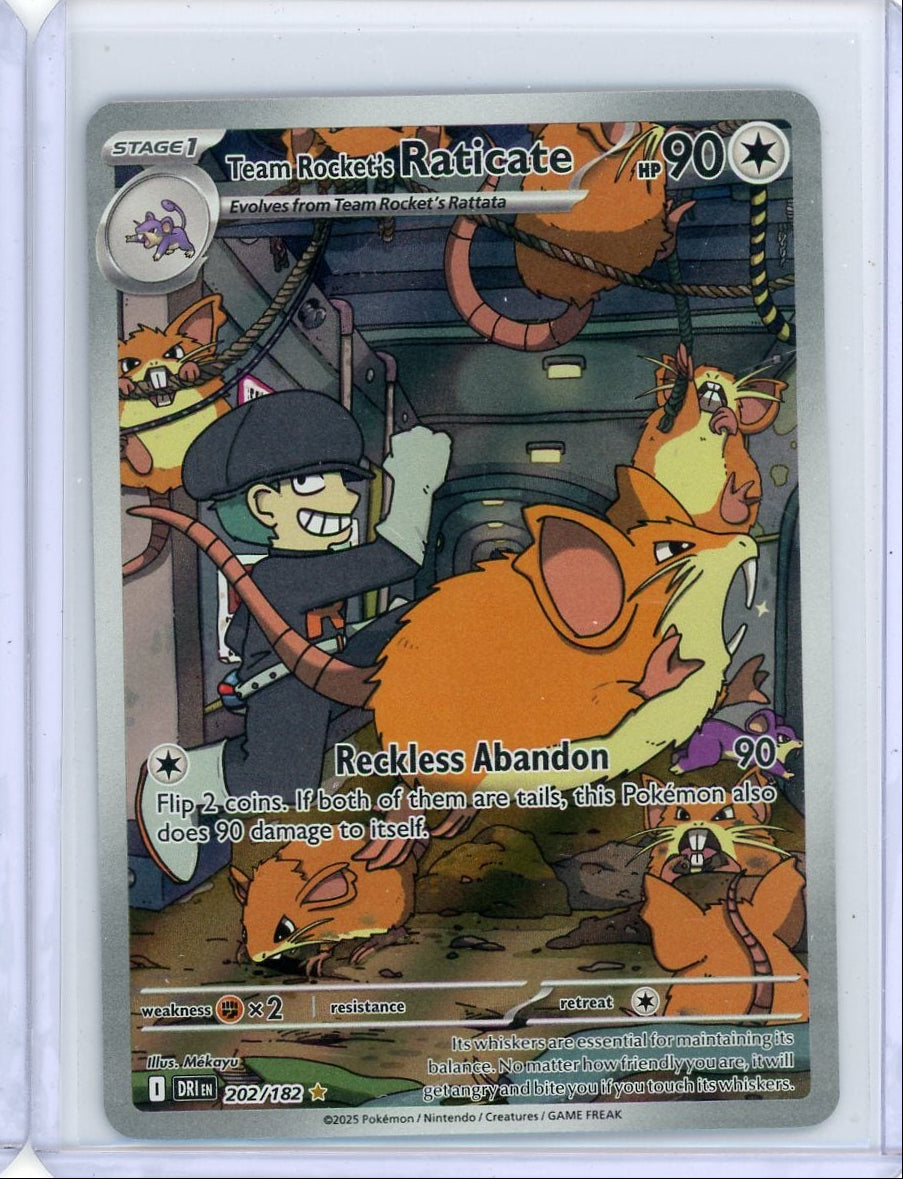 Team Rocket's Raticate Pokémon Destined Rivals Illustration Rare #202/182