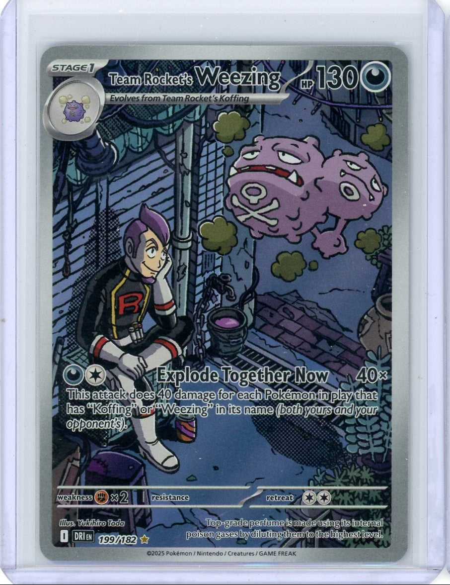Team Rocket's Weezing Pokémon Destined Rivals Illustration Rare #199/182