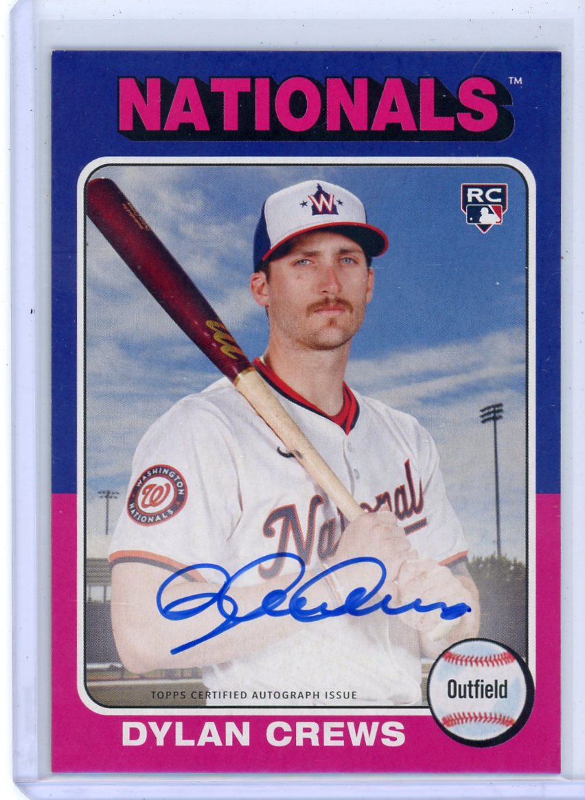 Dylan Crews 2025 Topps Heritage 25th Anniversary autograph rookie card #'d 034/200