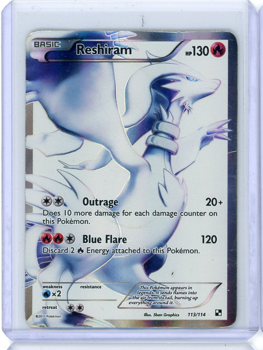 Reshiram Pokémon Black and White Full-Art #113/114