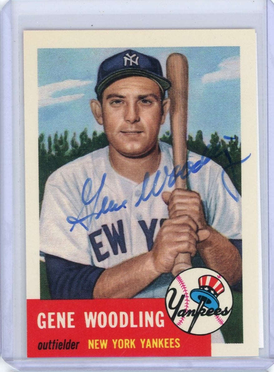 Gene Woodling 1991 Topps Archives '53 autograph w/ COA