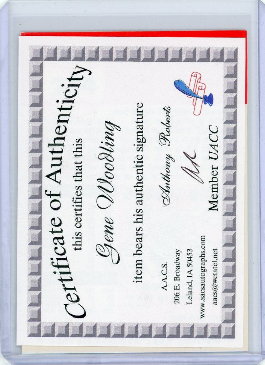 Gene Woodling 1991 Topps Archives '53 autograph w/ COA