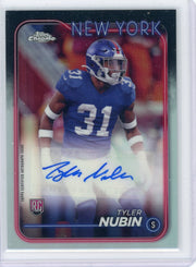 Tyler Nubin 2024 Topps Chrome autograph rookie card