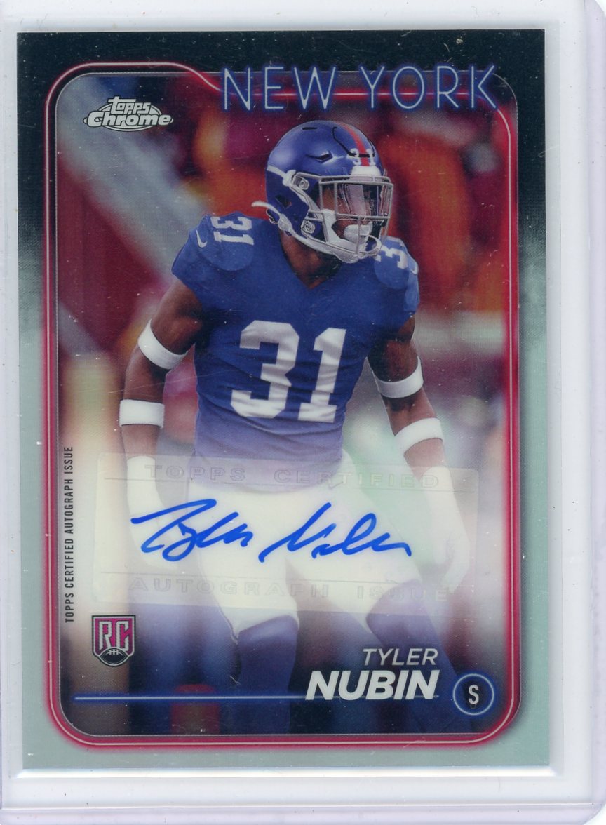 Tyler Nubin 2024 Topps Chrome autograph rookie card