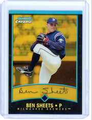 Ben Sheets 2001 Bowman Chrome Gold Refractor #'d 80/99