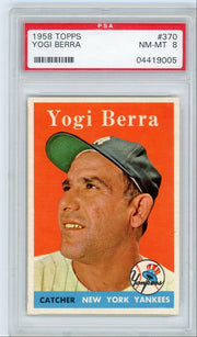 Yogi Berra 1958 Topps #370 PSA 8