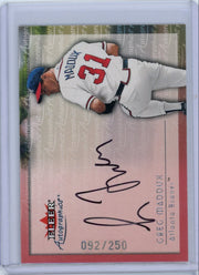 Greg Maddux 2000 Fleer Autographics Autograph #'d 92/250