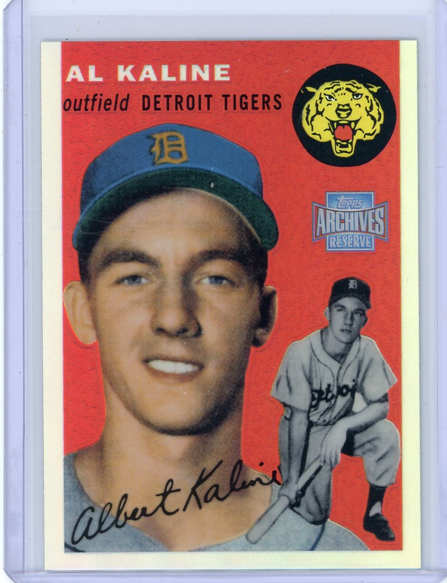 Al Kaline 1996 Topps Chrome 1954 Topps reprint refractor #201