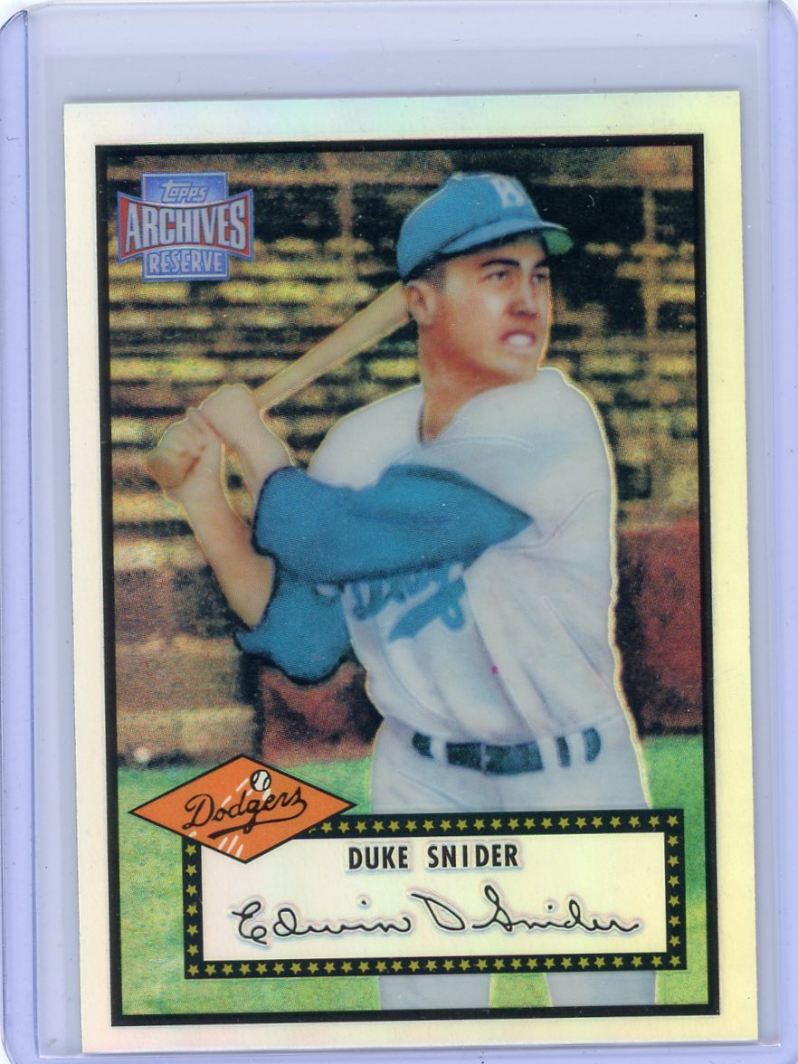 Duke Snider 1996 Topps Chrome 1953 Topps reprint refractor #37