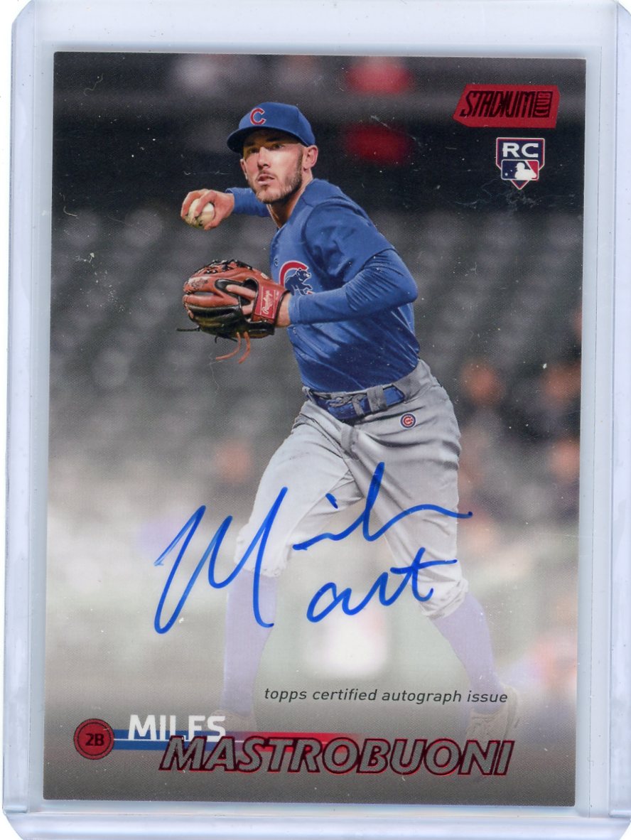 Miles Mastrobuoni 2023 Topps Stadium Club autograph rookie card red foil #'d 40/50