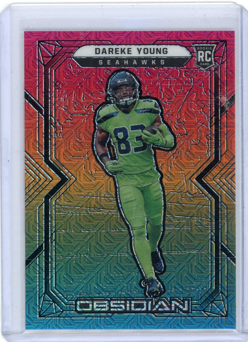 Dareke Young 2022 Panini Spectra Psychedelic prizm rookie card #'d 2/5