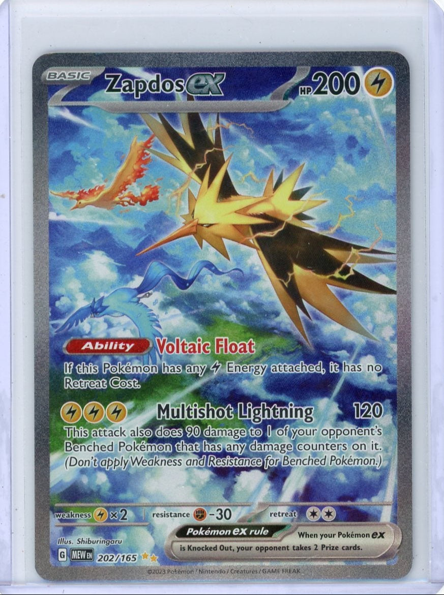 Zapdos ex Pokémon 151 Special Illustration Rare #202/165