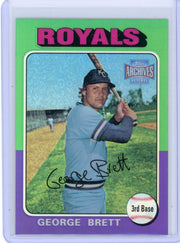 George Brett 1996 Topps Chrome 1975 Topps (RC reprint) refractor #228