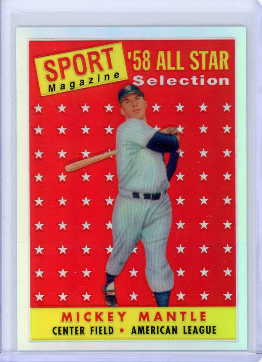 Mickey Mantle 1996 Topps Chrome 1959 Topps Sport Magazine refractor #487