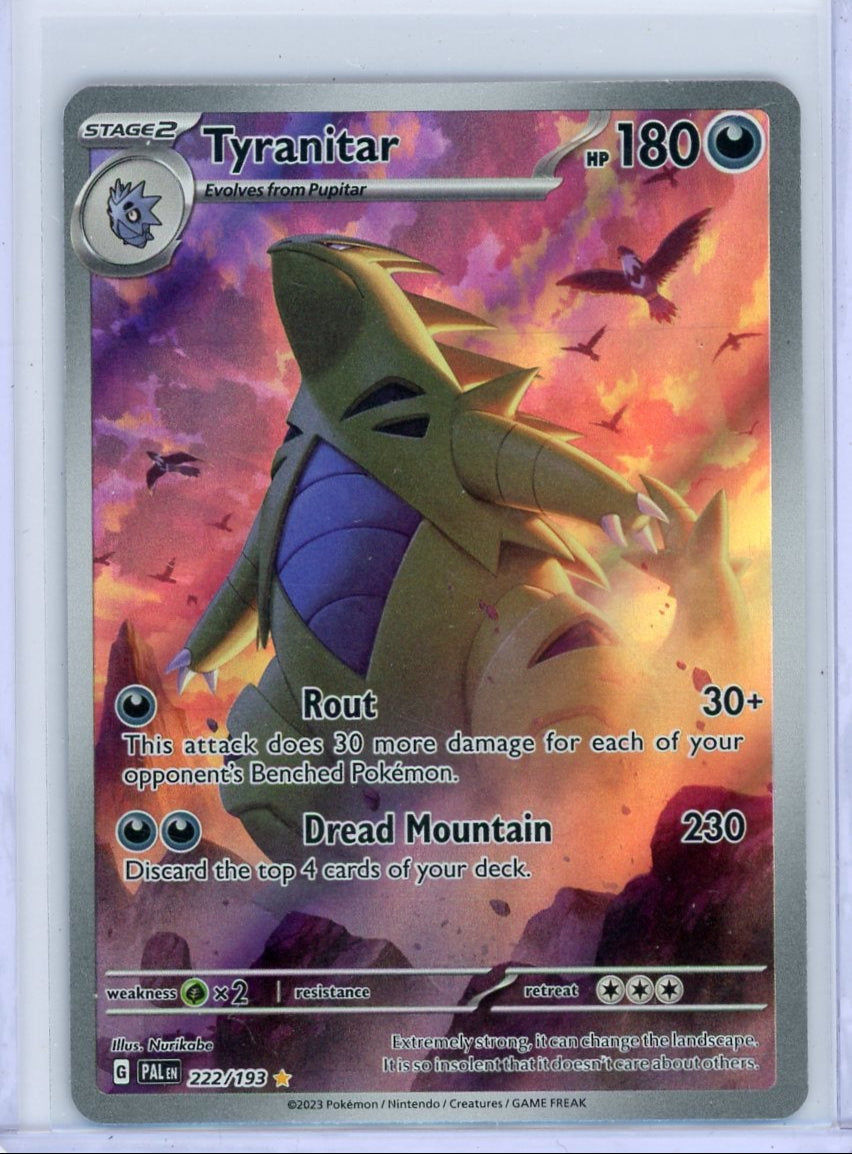 Tyranitar Pokémon Paldea Evolved Illustration Rare #222/193