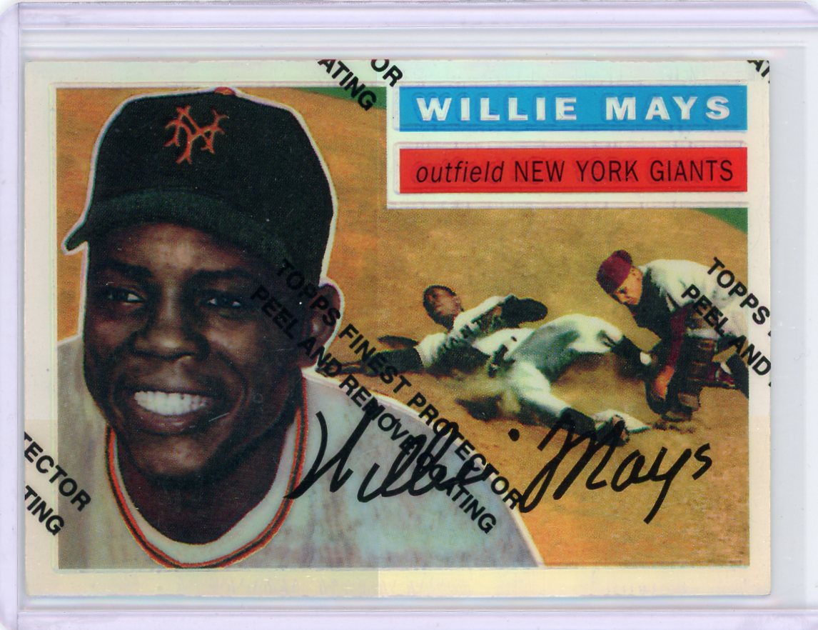 Willie Mays 1996 Topps Chrome 1956 Topps refractor #130