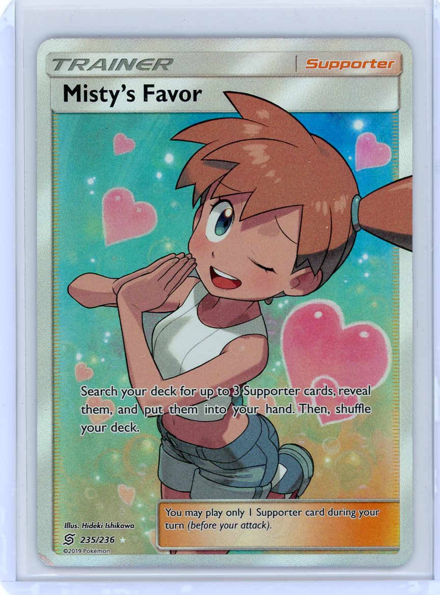 Misty's Favor Pokémon Sun & Moon Unified Minds Full-Art #235/236 (LP-)