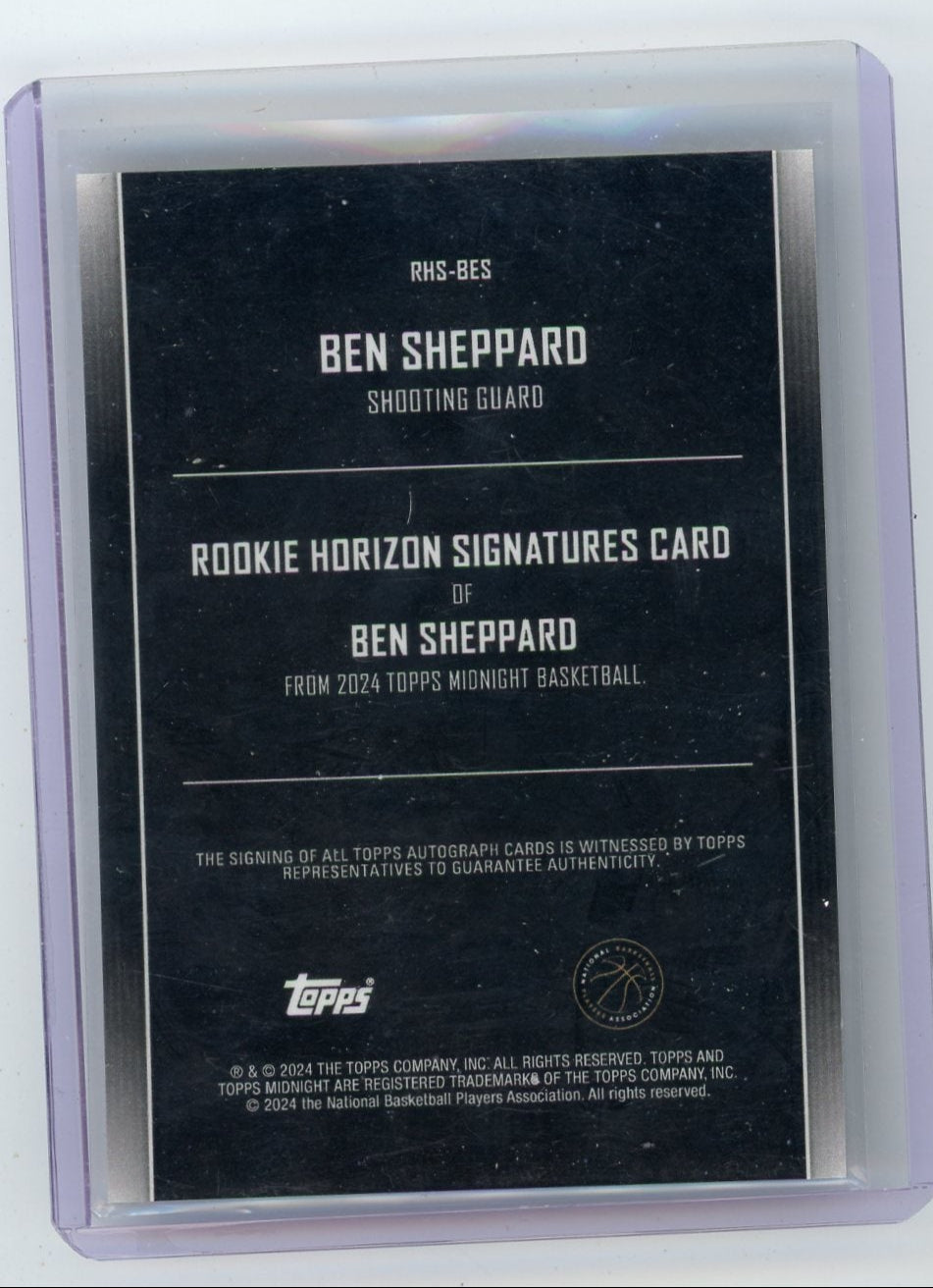 Ben Sheppard 2024-25 Topps Midnight Rookie Horizon Signatures Pink Auto #'d 82/199