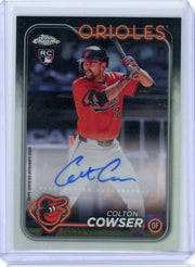 Colton Cowser 2024 Topps Chrome Rookie Autograph Refractor #'d 350/499