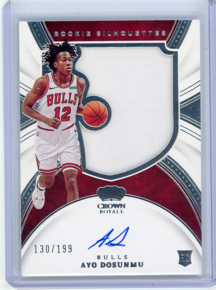 Ayo Dosunmu 2022 Panini Crown Royale Rookie Silhouettes Auto #'d 130/199