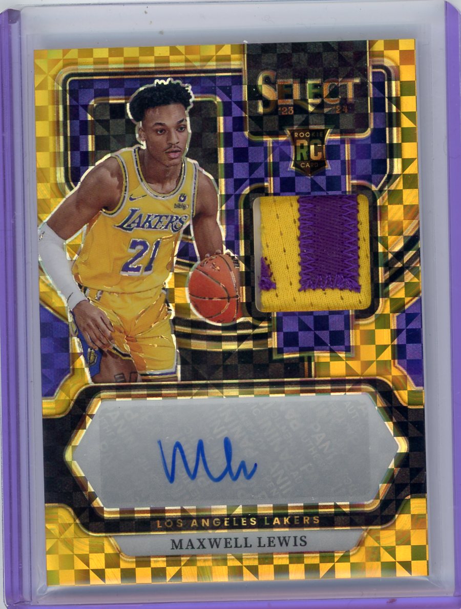 Maxwell Lewis 2024 Panini Select Gold RPA #'d 08/10