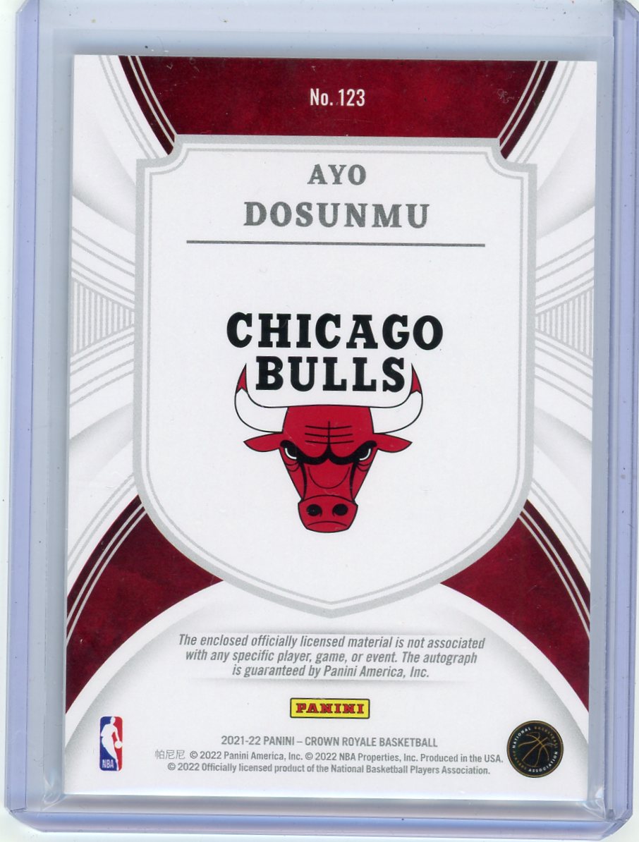 Ayo Dosunmu 2022 Panini Crown Royale Rookie Silhouettes Auto #'d 130/199