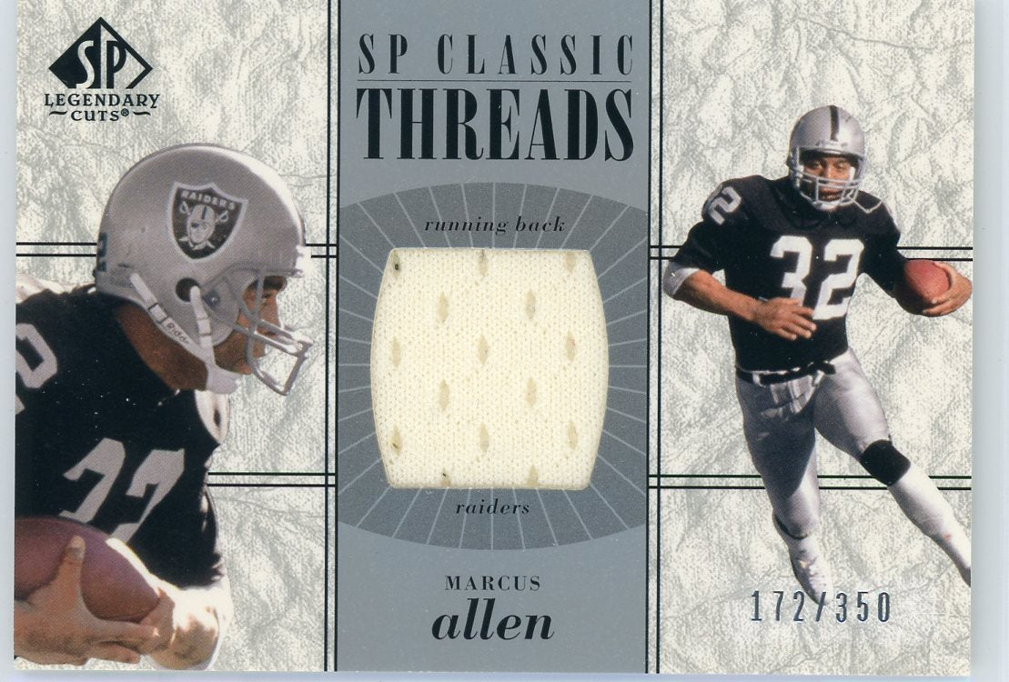 Marcus Allen 2002 Upper Deck SP Legendary Cuts Classic Threads auth. game-used jersey relic #'d 172/350
