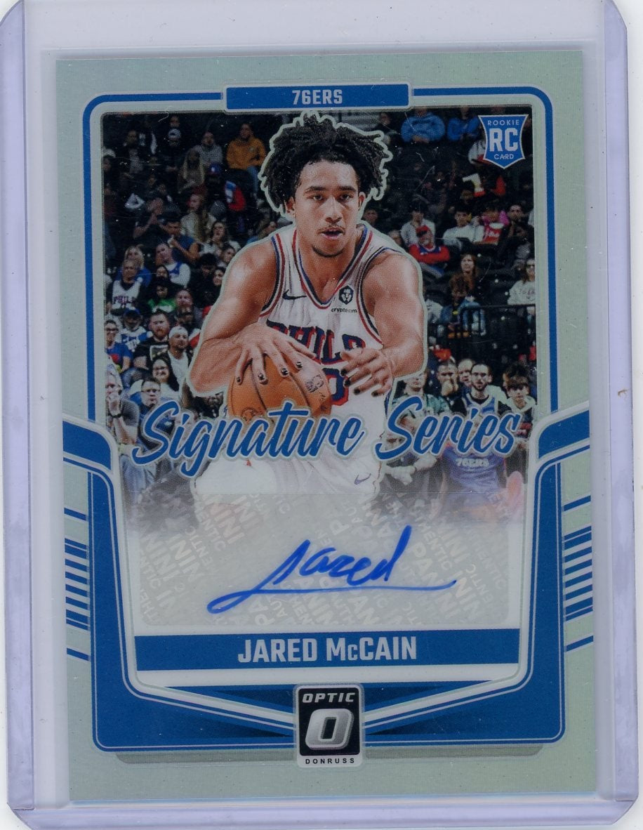 Jared McCain 2024-25 Panini Optic Signature Series Rookie Autograph Silver