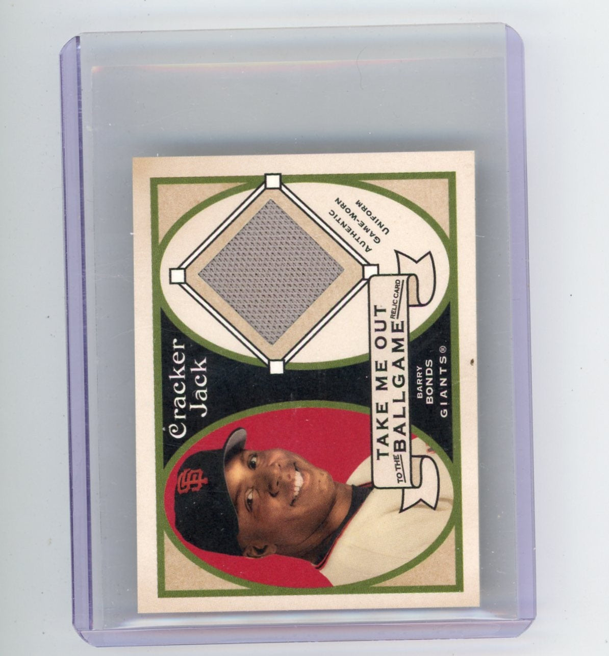 Barry Bonds 2005 Topps Cracker Jack game-used relic