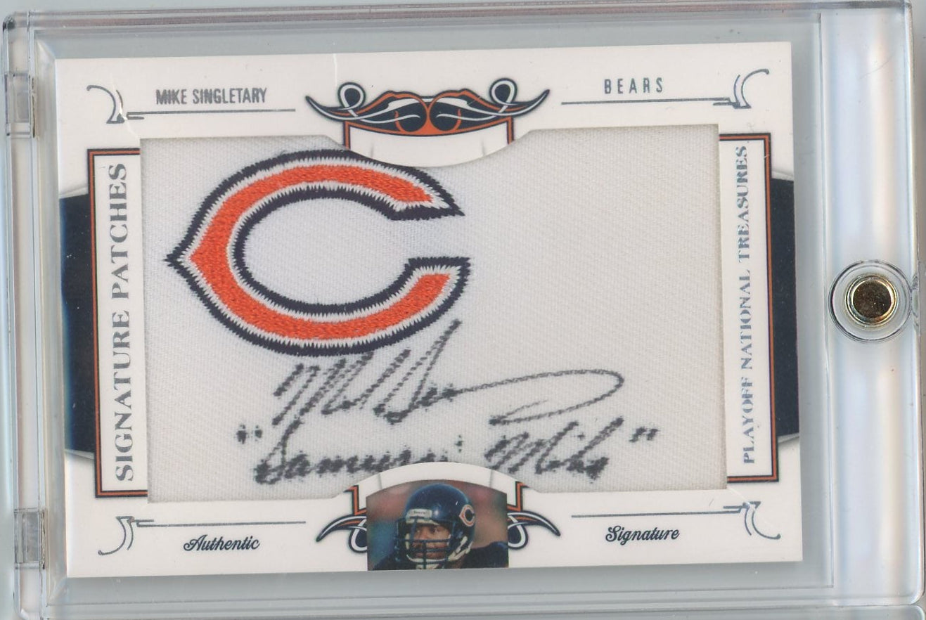 Mike Singletary 2008 National Treasures Patch Auto #'d 03/53