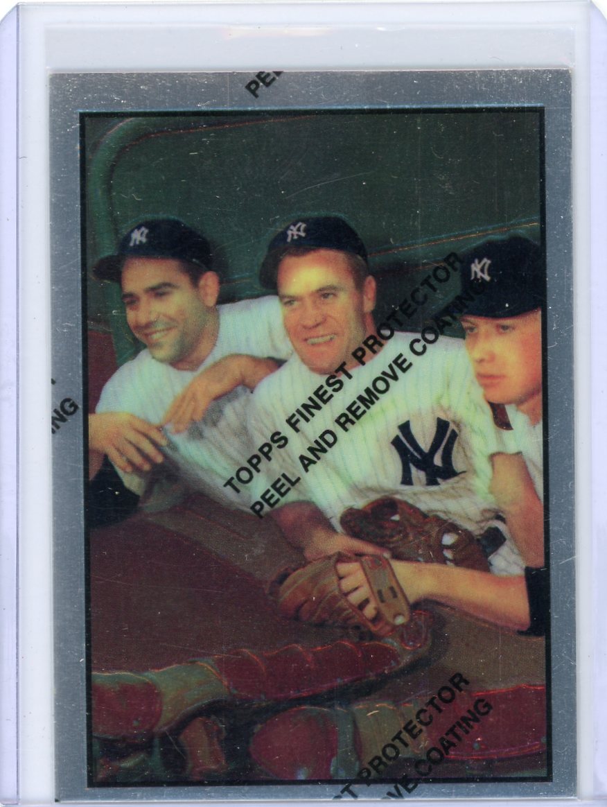 Mantle Berra Bauer 1997 Topps Chrome reprint #44