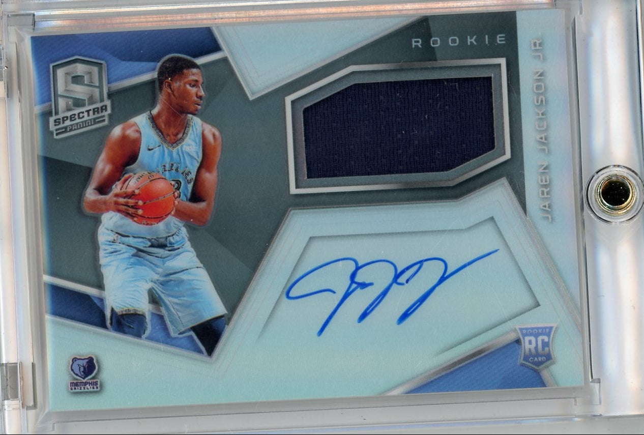 Jaren Jackson Jr. 2018-19 Panini Spectra Silver Prizm RPA #'d 165/299