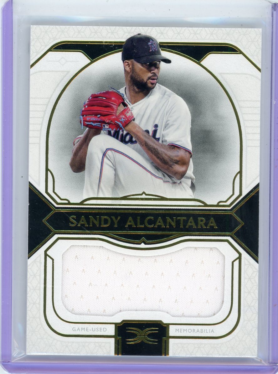 Sandy Alcantara 2024 Topps Definitive Collection Jumbo Patch Relic #'d 48/50