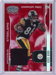 Hines Ward 2003 Donruss Leaf Certified Materials mirror red auth. game-used jersey relic #'d 113/150