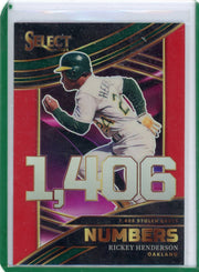 Rickey Henderson 2024 Panini Select Numbers Red Prizm #'d 40/99