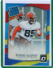 David NJoku 2017 Panini Donruss Optic Red & Yellow Prizm Rated Rookie
