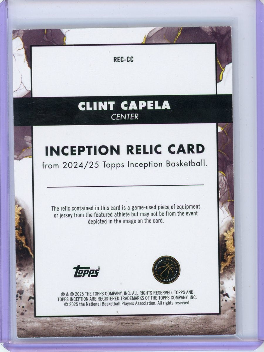 Clint Capela 2024-25 Topps Inception relic gold #'d 10/10