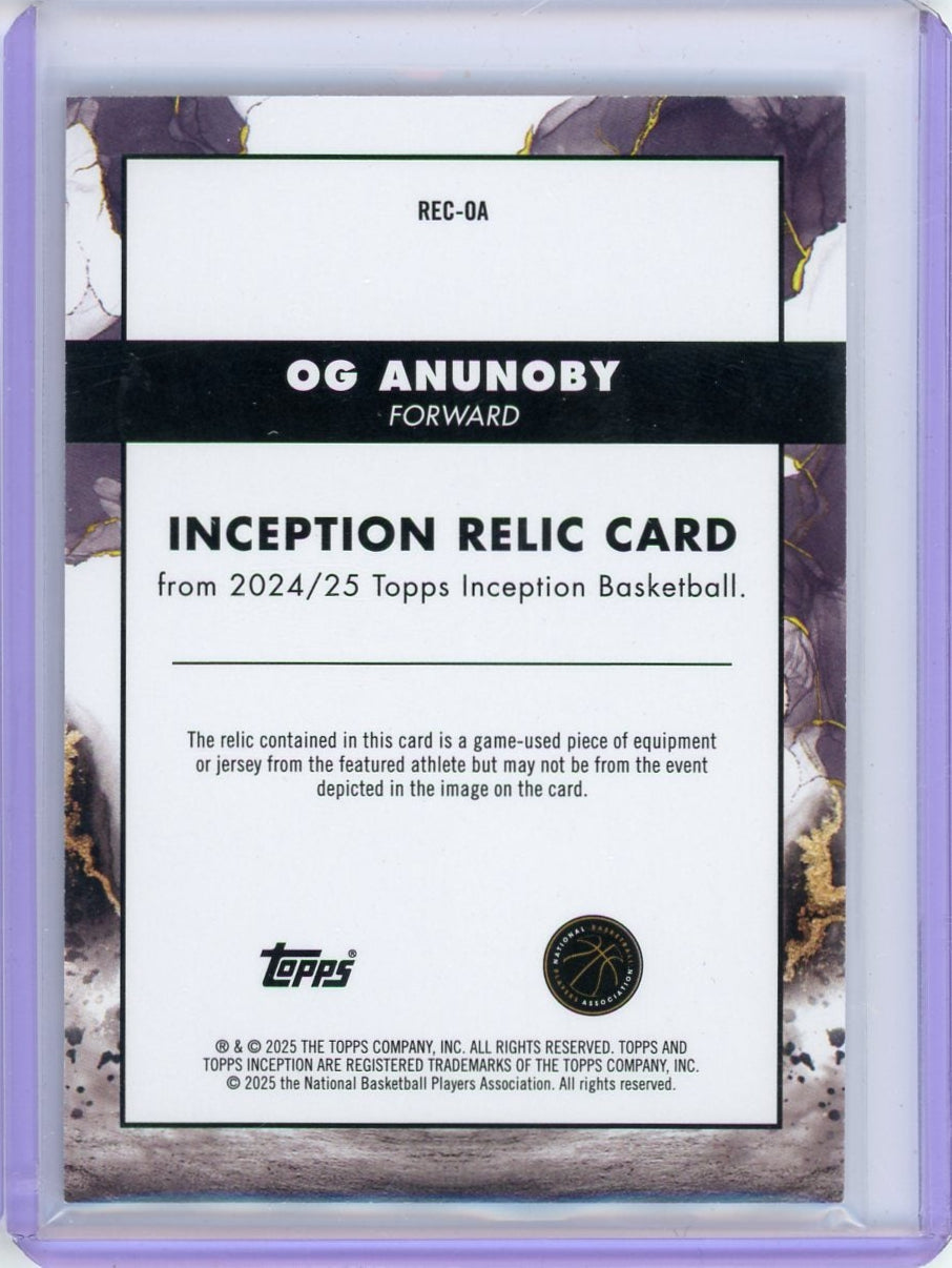 OG Anunoby 2024-25 Topps Inception relic red #'d 17/75