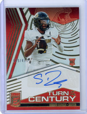 Shedeur Sanders 2025 Donruss Elite Football Turn Of The Century Rookie Autograph #'d 009/499