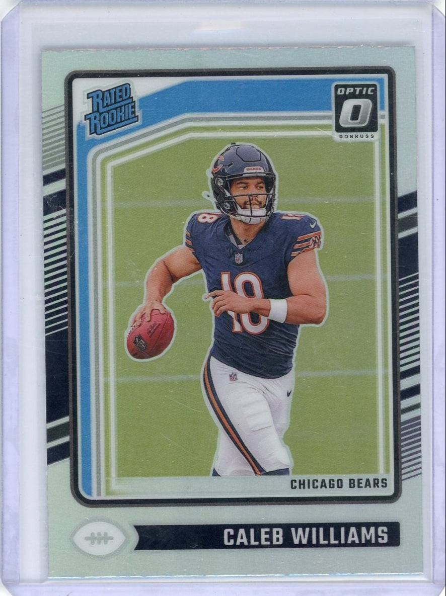 Caleb Williams 2024 Panini Donruss Optic silver prizm rookie card