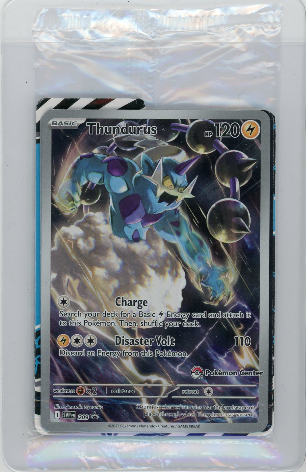 Thundurus Pokémon Black Bolt Pokémon Center ETB Promo #209