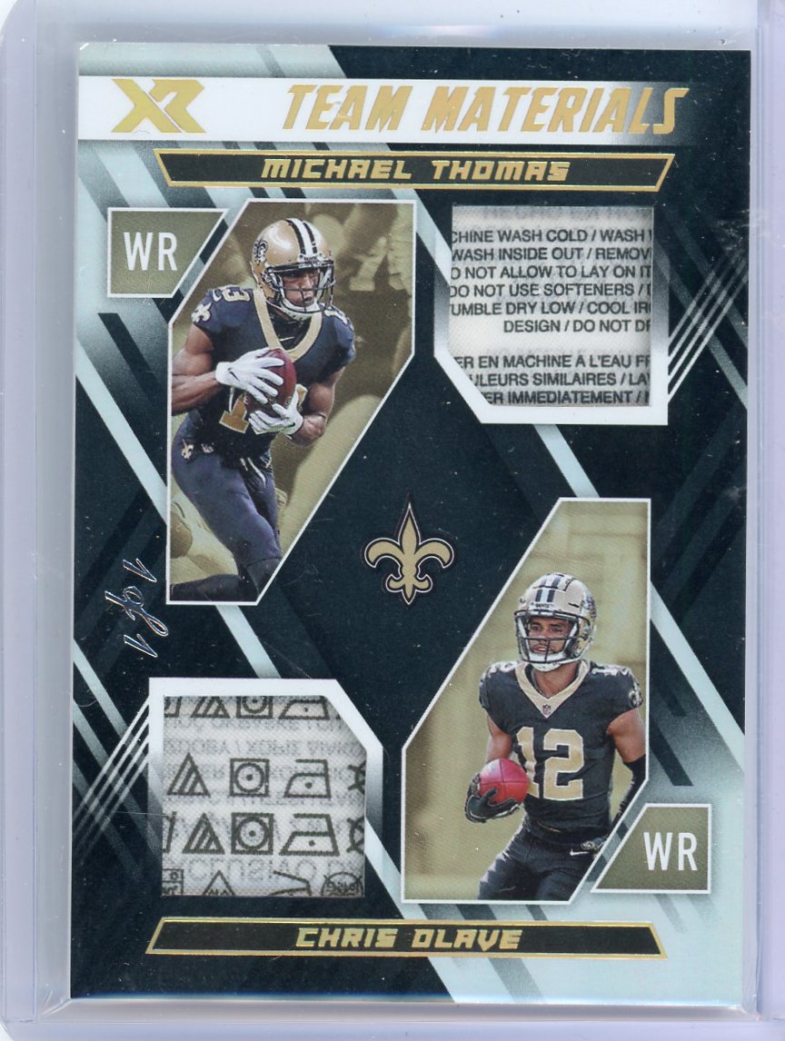 Michael Thomas / Chris Olave 2022 Panini XR Team Materials Laundry Tag