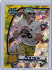 Steve Angeli 2024 Bowman Chrome University Sapphire Yellow 1st Bowman #'d 32/75