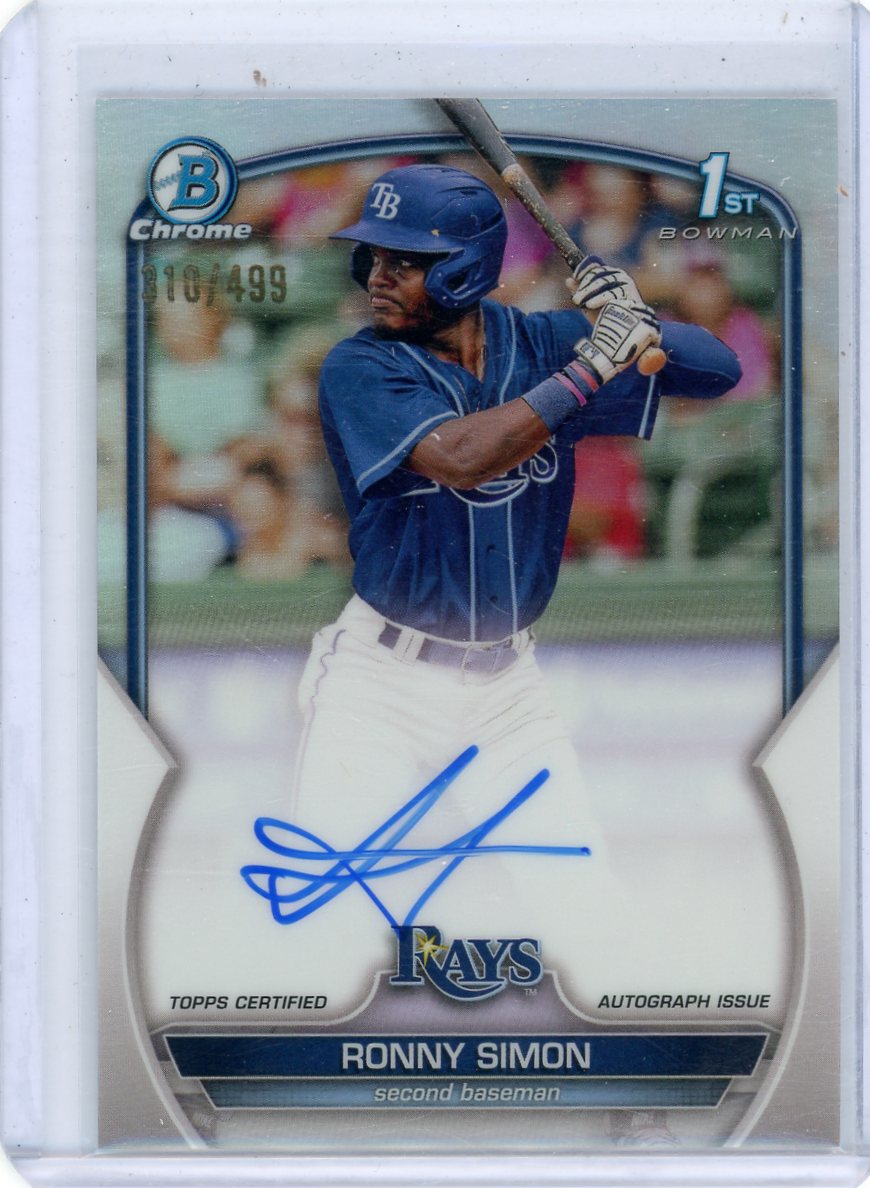 Ronny Simon 2023 1st Bowman Chrome autograph refractor #'d 310/499
