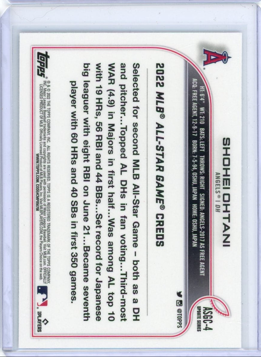 Shohei Ohtani 2022 Topps Chrome All Star Game Refractor #ASGC-4