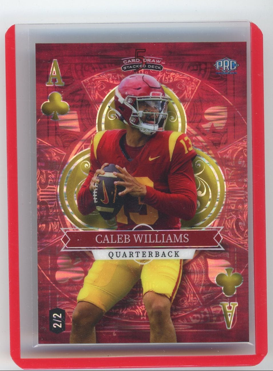 Caleb Williams 2023 Wild Card Draw Stacked Deck rookie card #'d 2/2