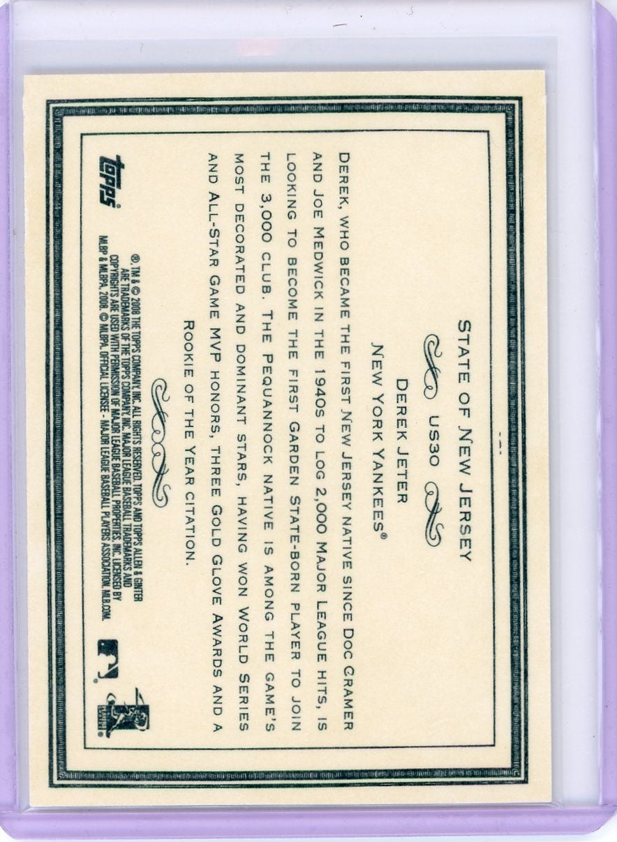 Derek Jeter 2008 Topps Allen & Ginter State of New Jersey #US30
