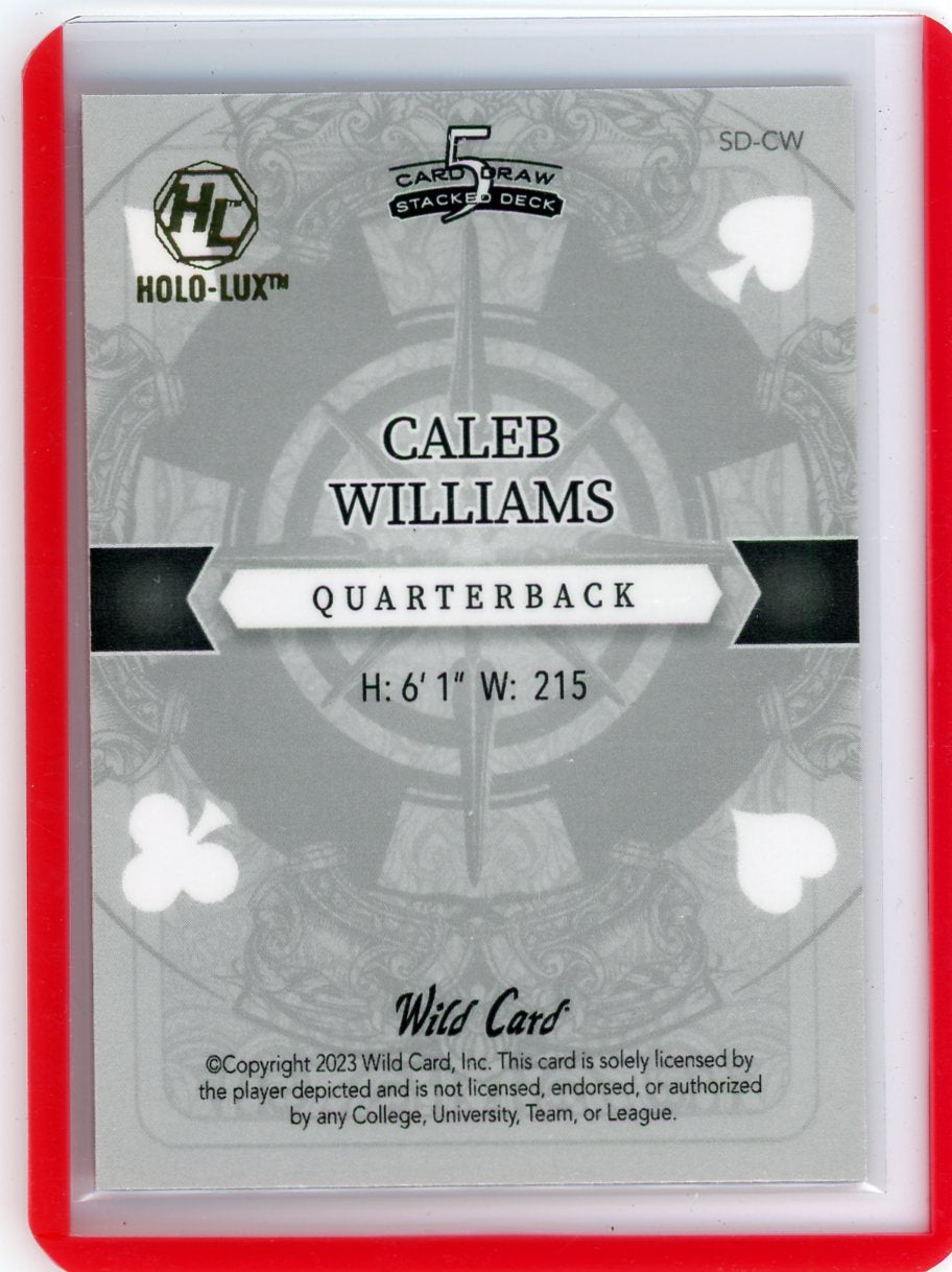 Caleb Williams 2023 Wild Card Draw Stacked Deck rookie card #'d 2/2