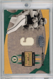 Reggie Jackson 2005 Donruss Leaf Certified Fabrics of the Game game-used jersey relic #'d 37/44