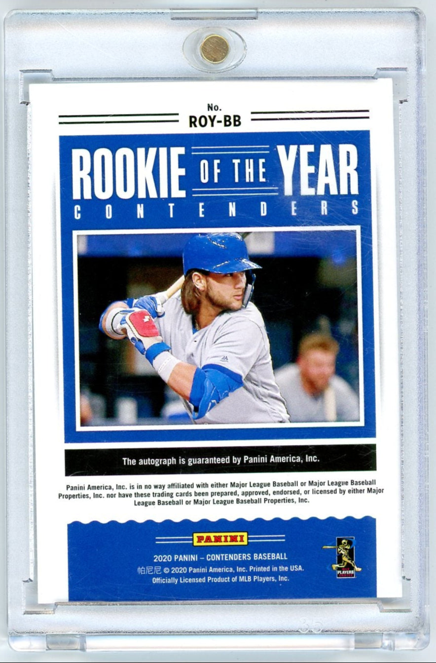 Bo Bichette 2020 Panini Contenders Rookie of the Year Autograph #ROY-BB